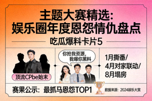 吃瓜爆料卡片5 - 主题大赛精选：娱乐圈年度恩怨情仇盘点